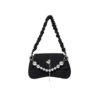 Pleated Pearl Straddle Bag