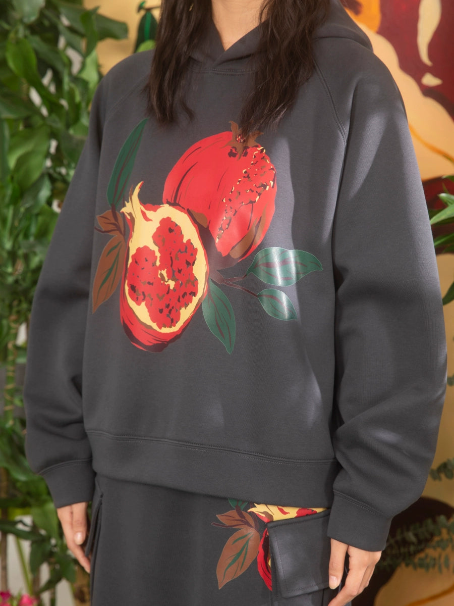 빨간 석류 : 플러시 라글란 슬리브 스웨터 드레스 세트