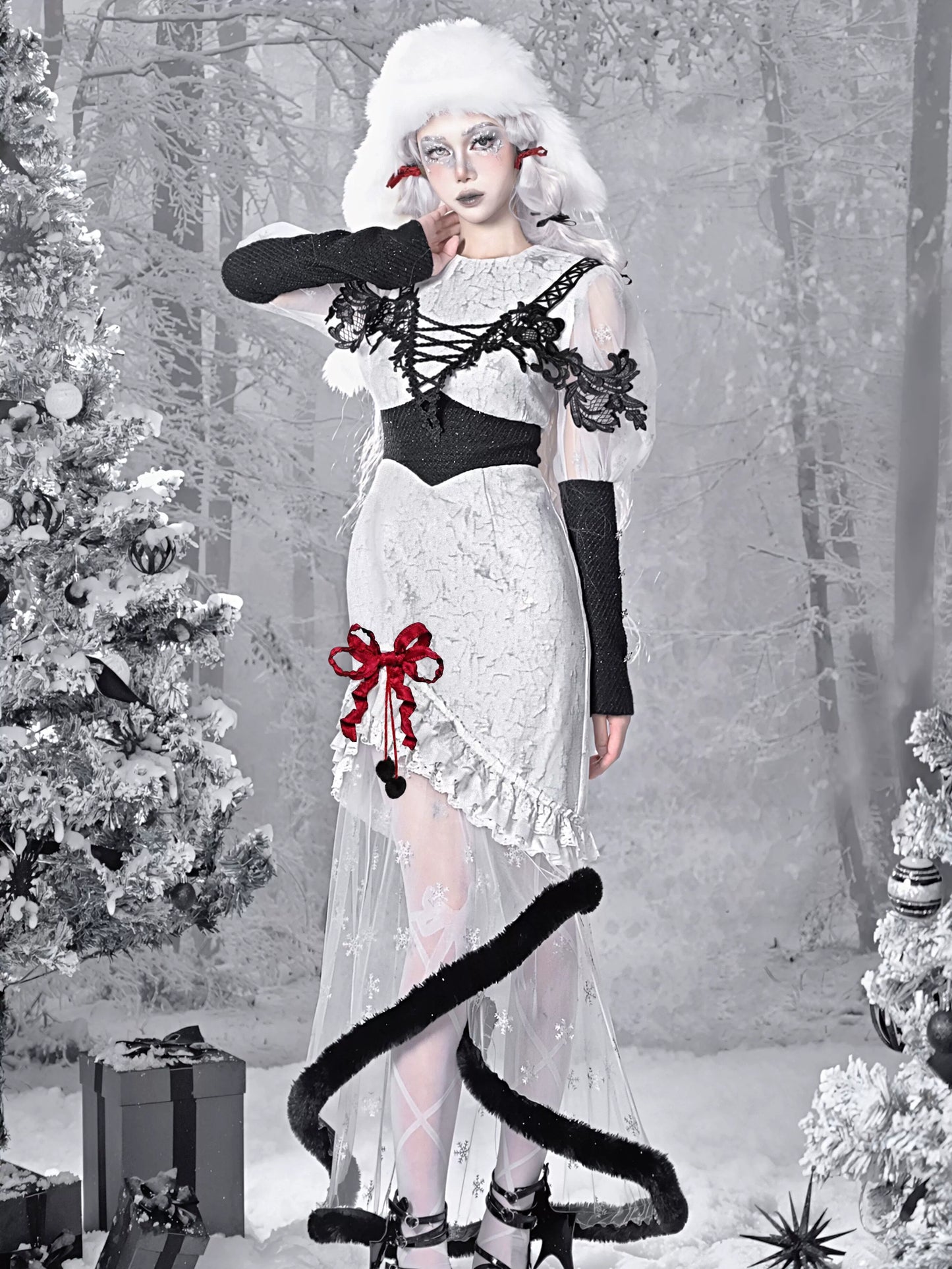 Winter Ode Gothic Fishtail Skirt