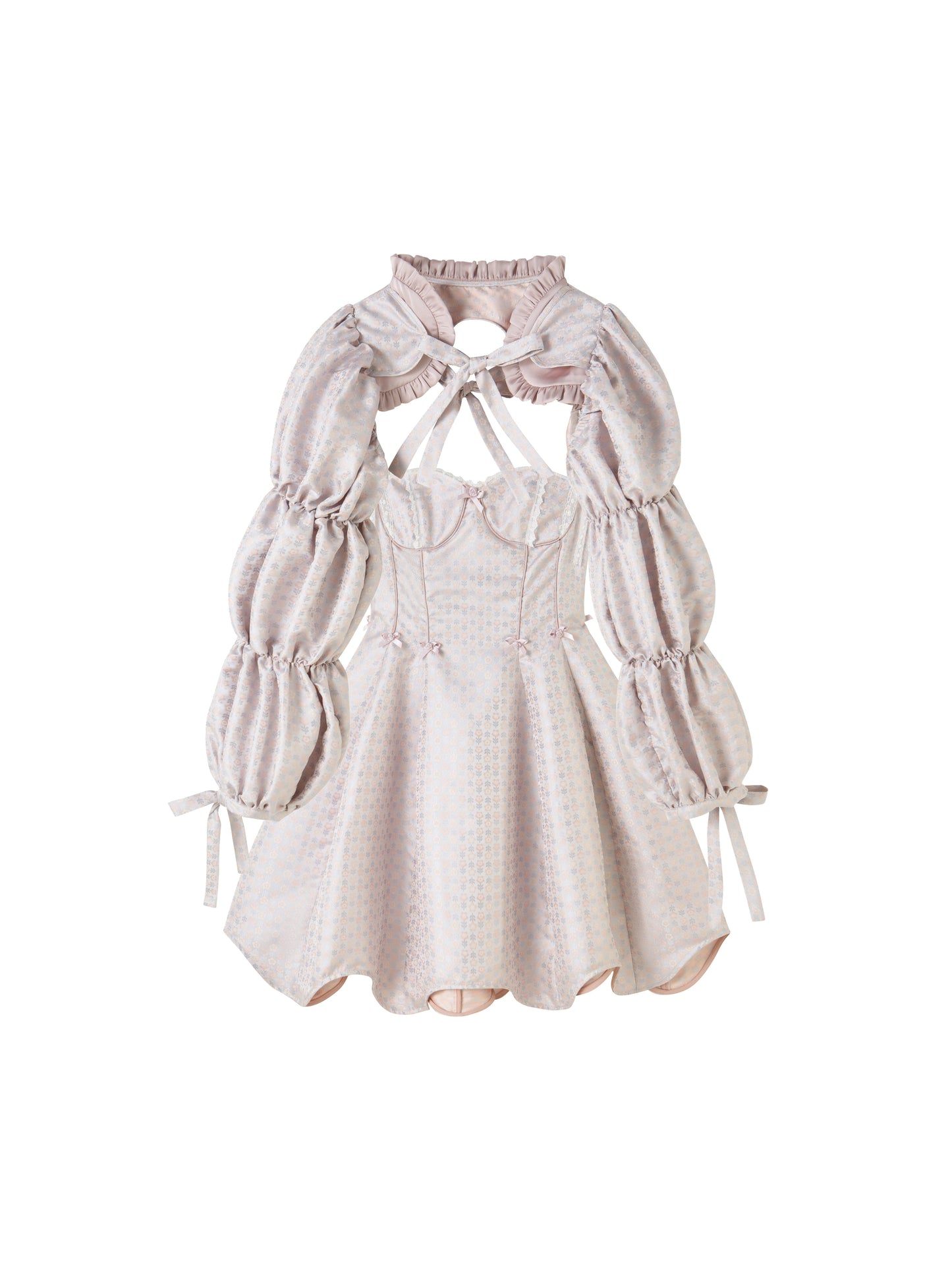 Wild Rose Sweetheart - Lace Doll & Bowknot Set