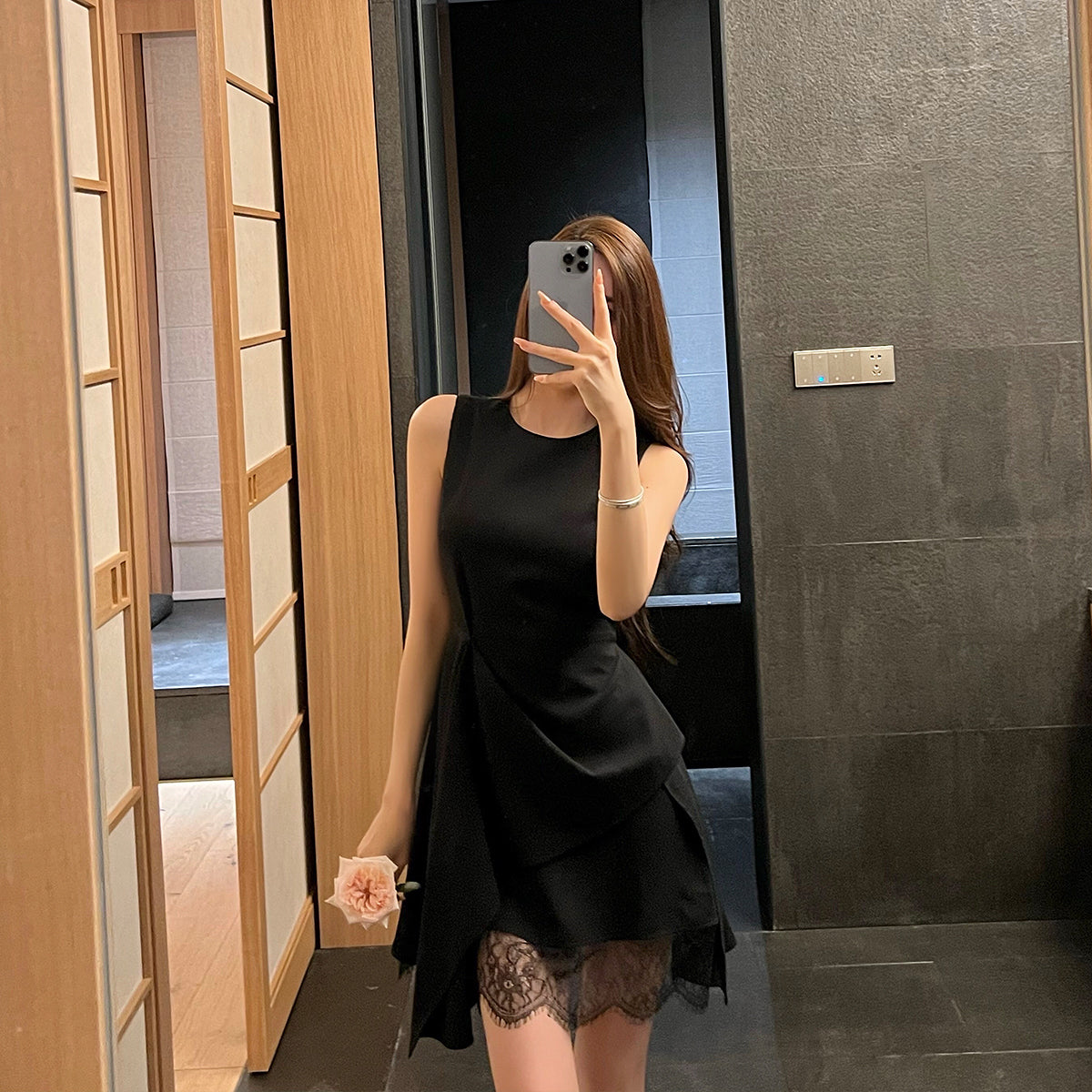 Black Asymmetrical Dress