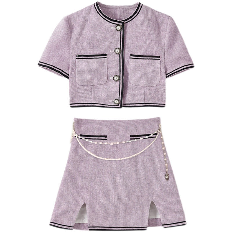 Purple Tweed Two-Piece