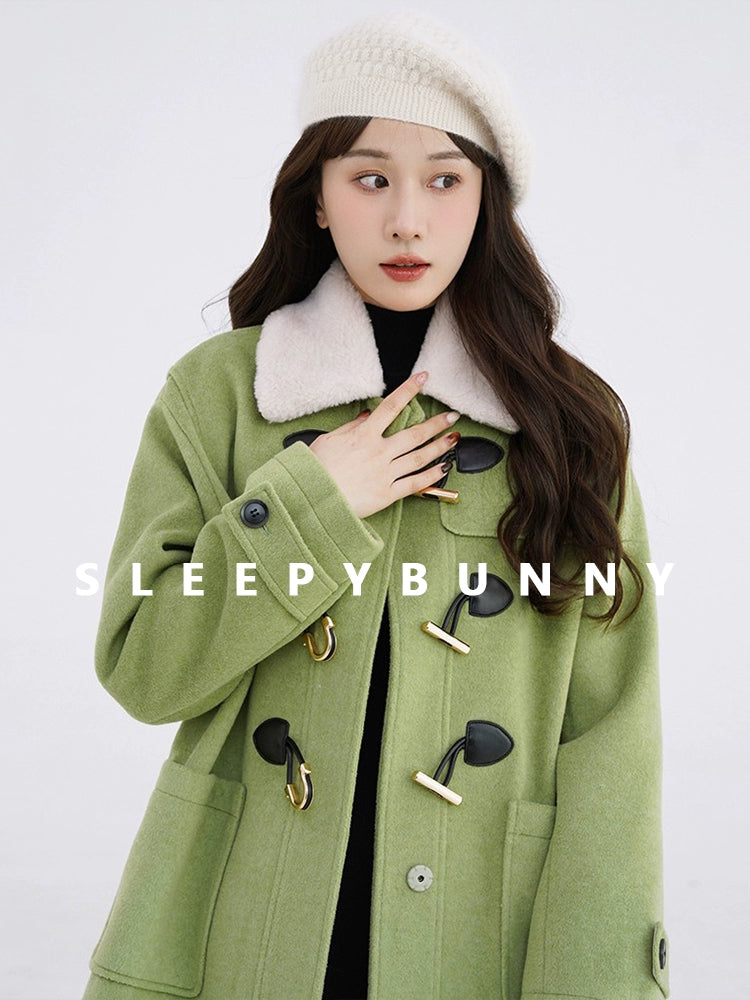 Green Fleece Coat