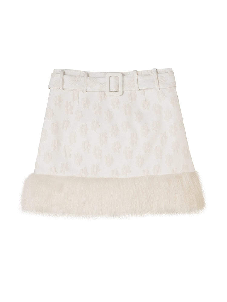 Jacquard Plush Edge - Half Skirt