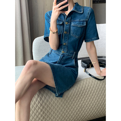 Blue Denim Mini Dress