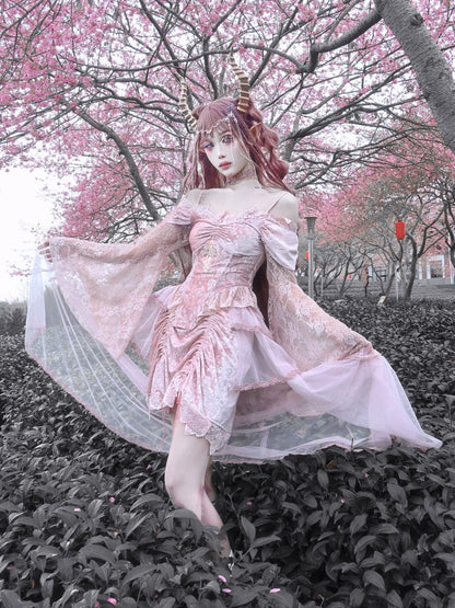 Sakura Velvet Swing Palace Skirt