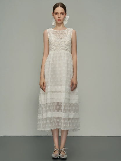 Perspective Tank Lace Dress