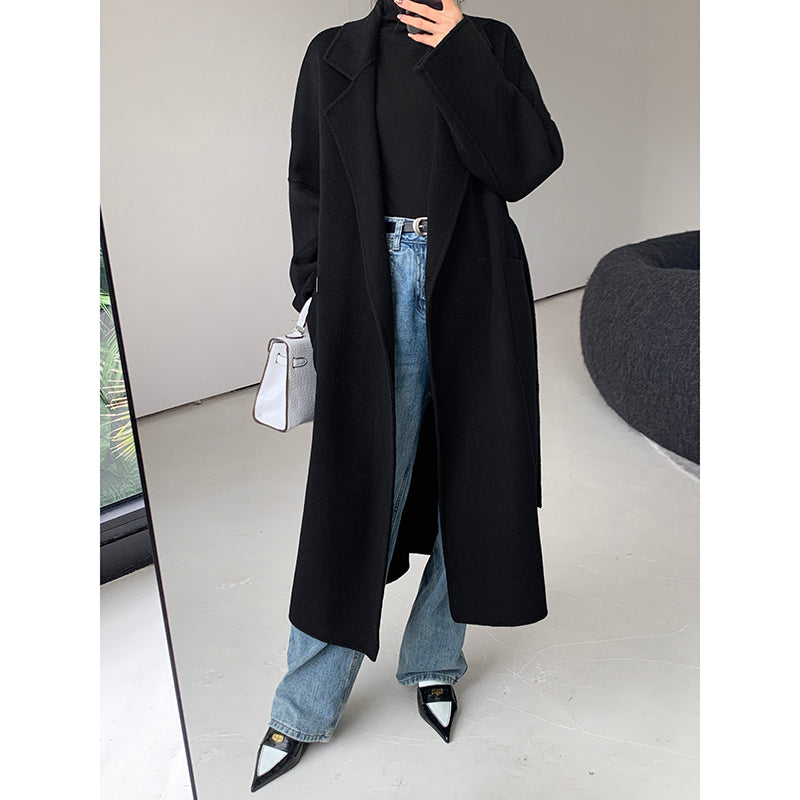 Black Wool Coat - Hepburn Style