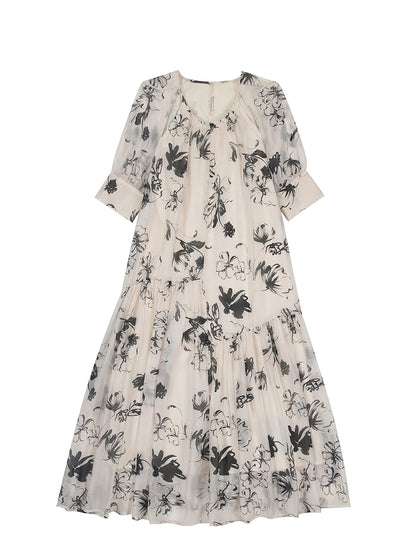 Ink Blossom Dress