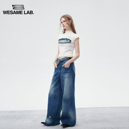 Halo Dyed Wash Wide Leg Jeans