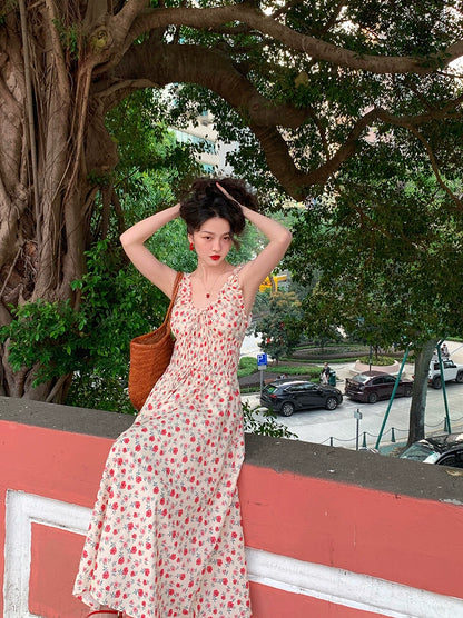 Elegancia francesa: vestido de flores de algodón de cordón