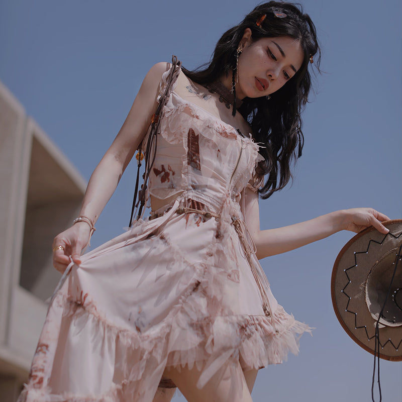 Sunset Hummingbird Dress