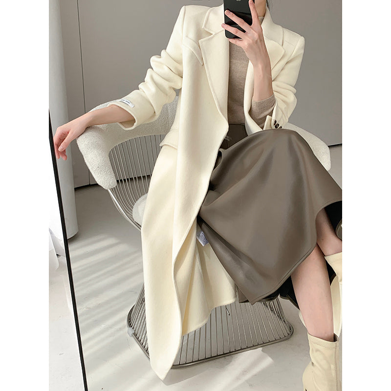 White Wool Coat - Winter