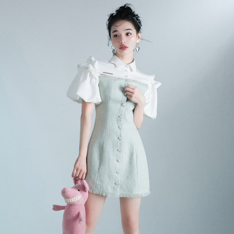 Blossom Bell Puff Sleeve Dress