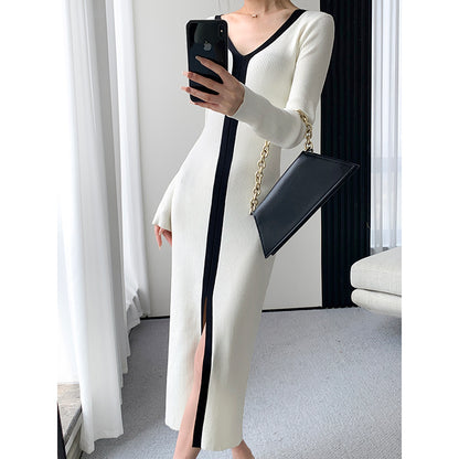 French Slim Knitted Dress