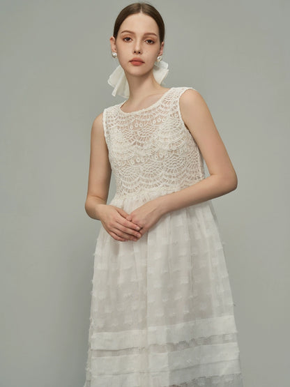 Perspective Tank Lace Dress