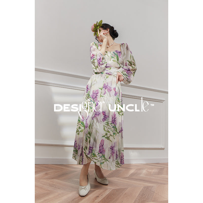 Purple Floral Fairy French Dress