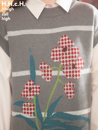 Wave dot phalaenopsis: robe tricotée rayée