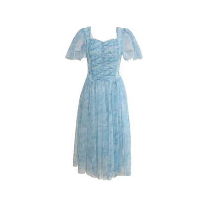 Star River Blue Retro Slim Fairy Dress