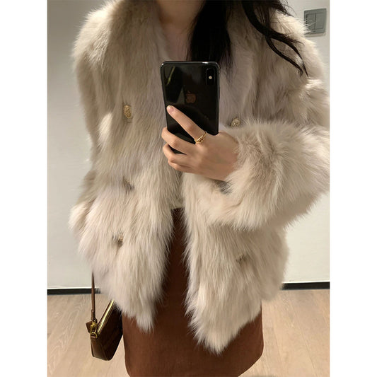 Short Eco Fur Coat