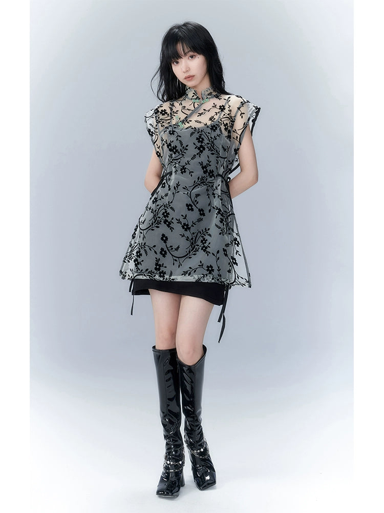 Mysterious Rose Waist Dress