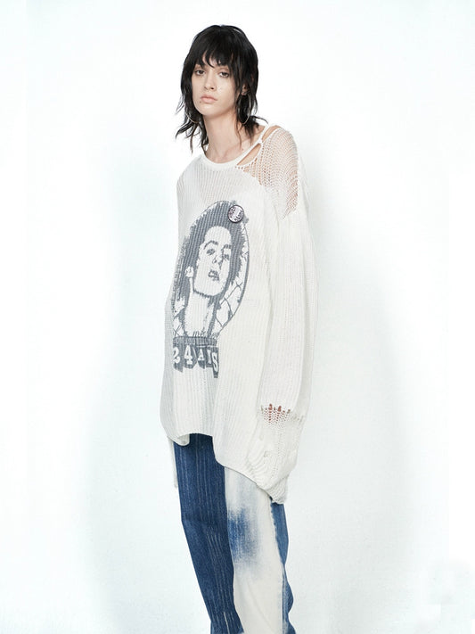 Punk Oversize Tri Color Knitwear