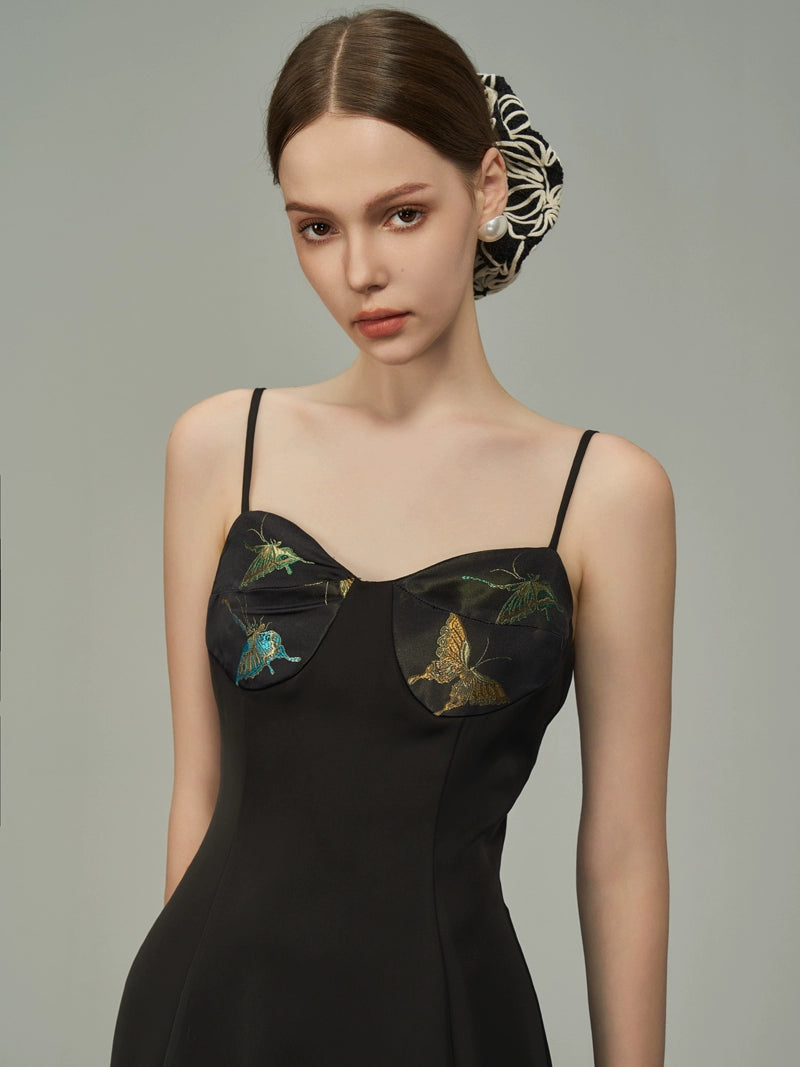 Butterfly Open Back Dress