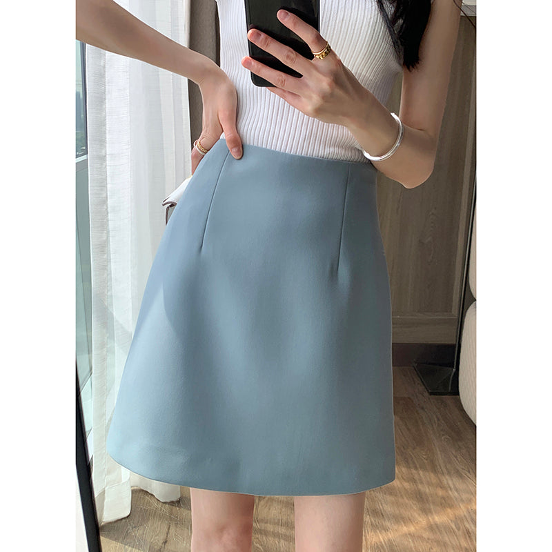 Blue Work Dress & Slim Skirt