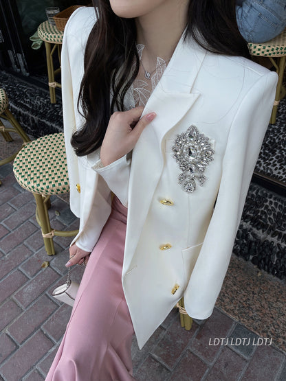 Sparkle Black Pink Suit Coat