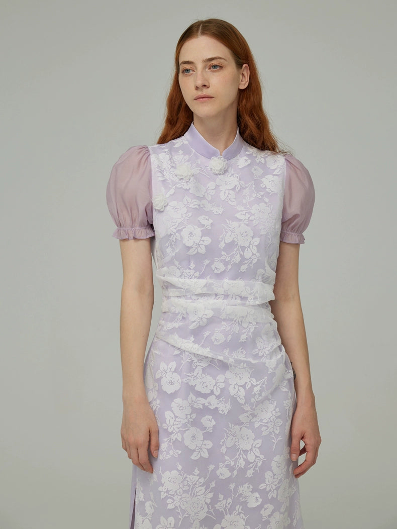 Abito di giunzione Qipao Violet