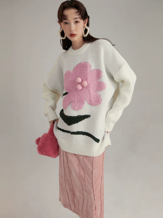 Peony Embroidered Sweater