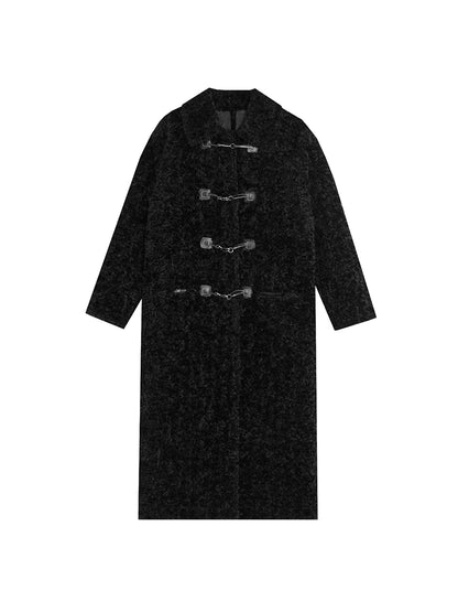 Laine LAMB noire manteau long