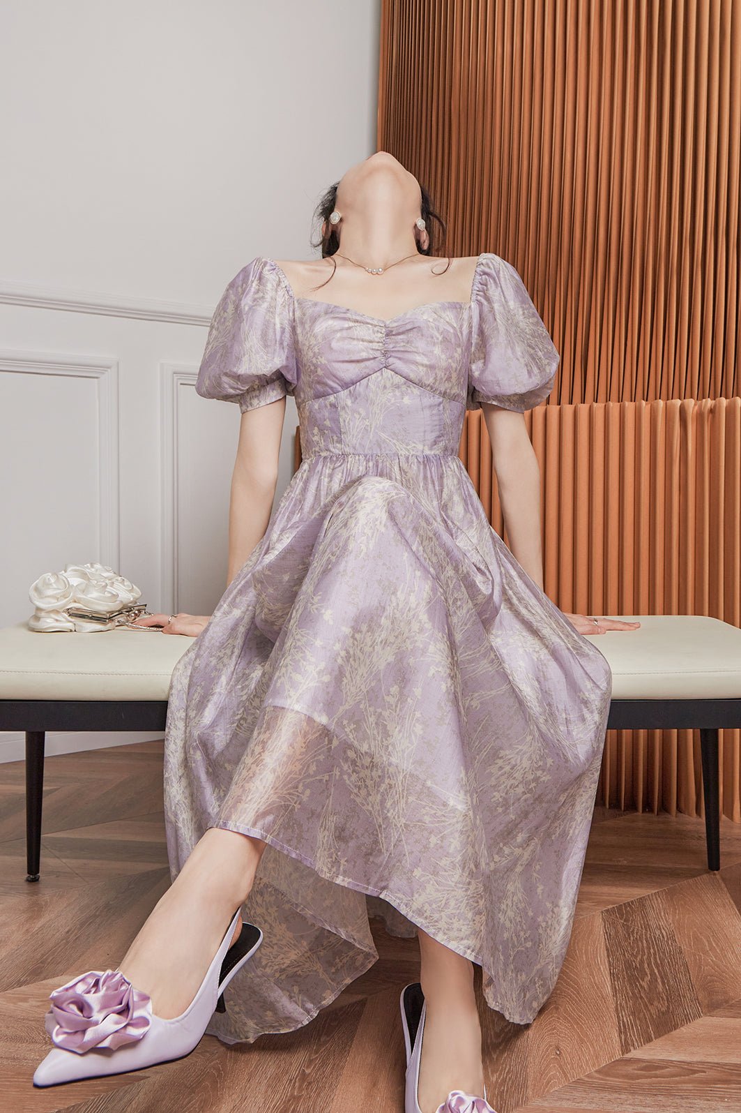 Purple French Princess Bubble Dress