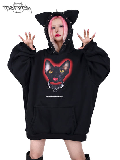 Rivet Ear Cat Punk Sweater