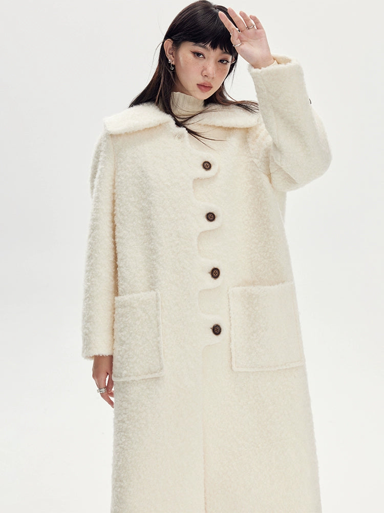 Couleur légère - manteau de laine d'hiver du monde