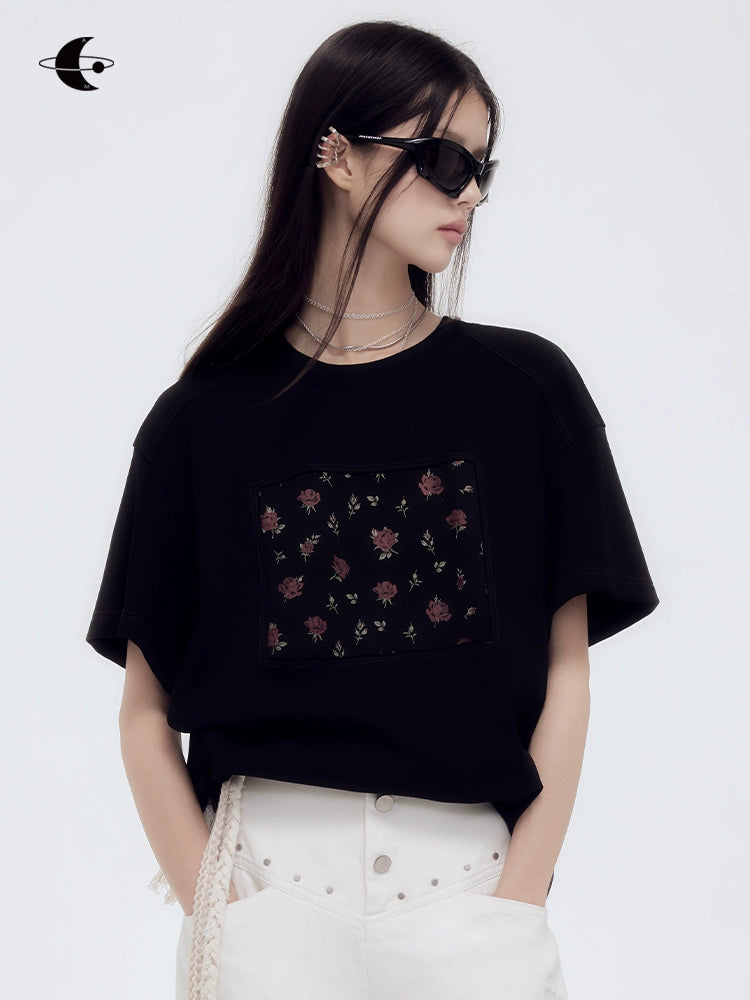 Rose Vintage Printed T-shirt