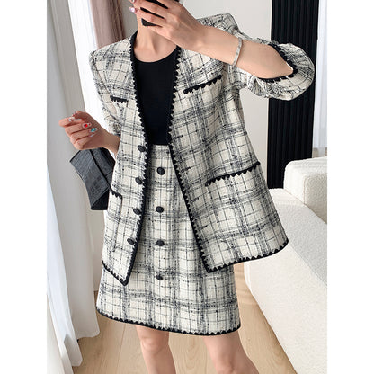 Vintage Fashion Light Luxury Fragrance Coat - Autumn