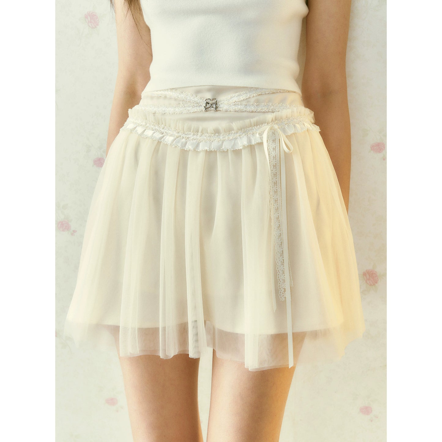 "Moonlight" High-Waist Gauze Skirt