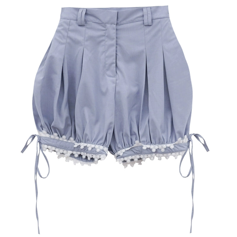 معهد الأبحاث اليومي Angel Alchemy Cute Lace Edge Bubble Shorts