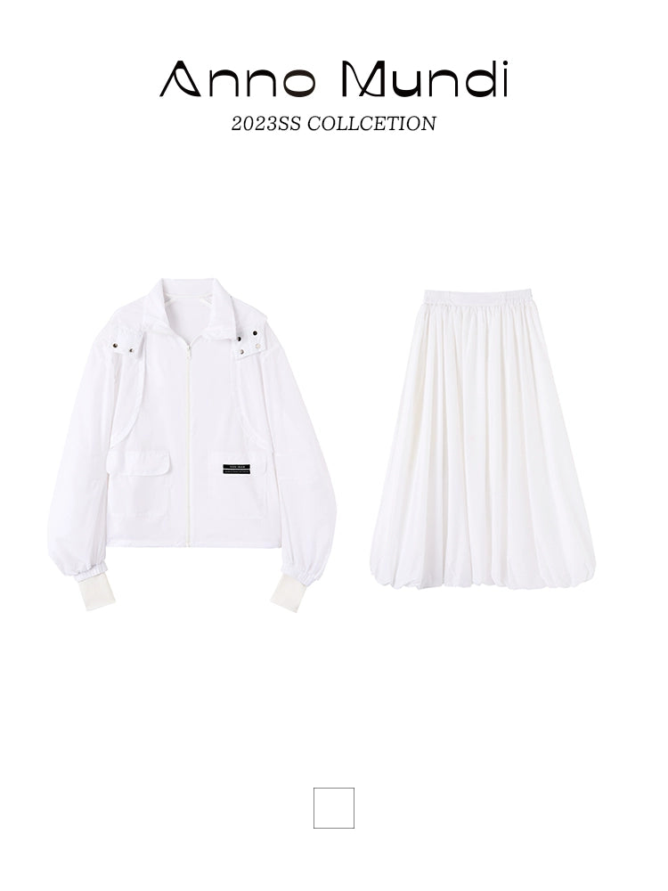 Sunscreen Coat Skirt Set