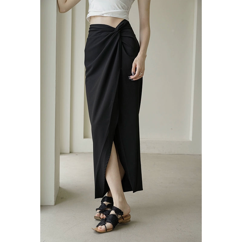 ECLIPSE Black Twisted Wrap Skirt