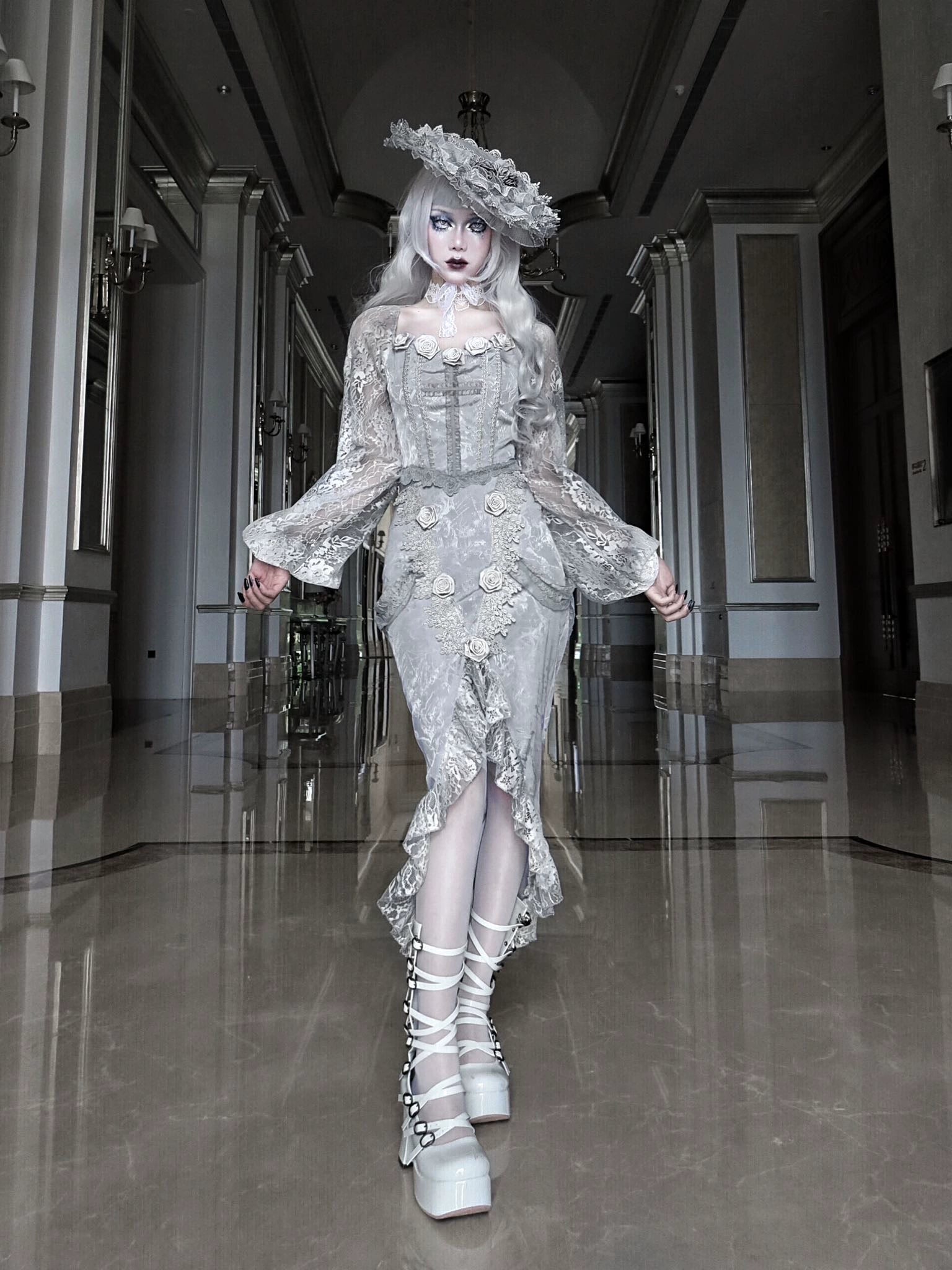 Gothic Court Fishtail Split Dress