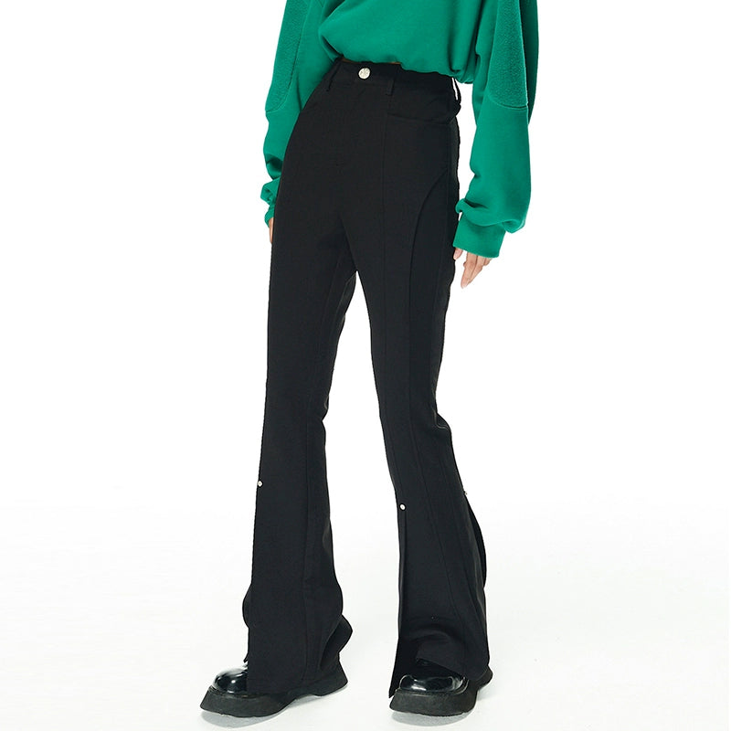 Structure Splice Suit with High Waist Pants