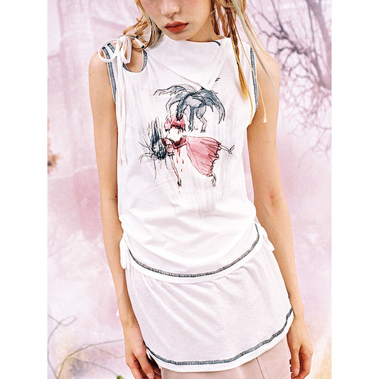 Princess Nightmare Print Tank Top