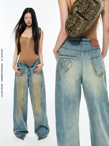 Jeans con retro largo vintage