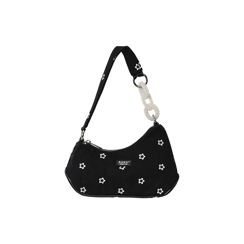 Floral Pearl Chain Bag