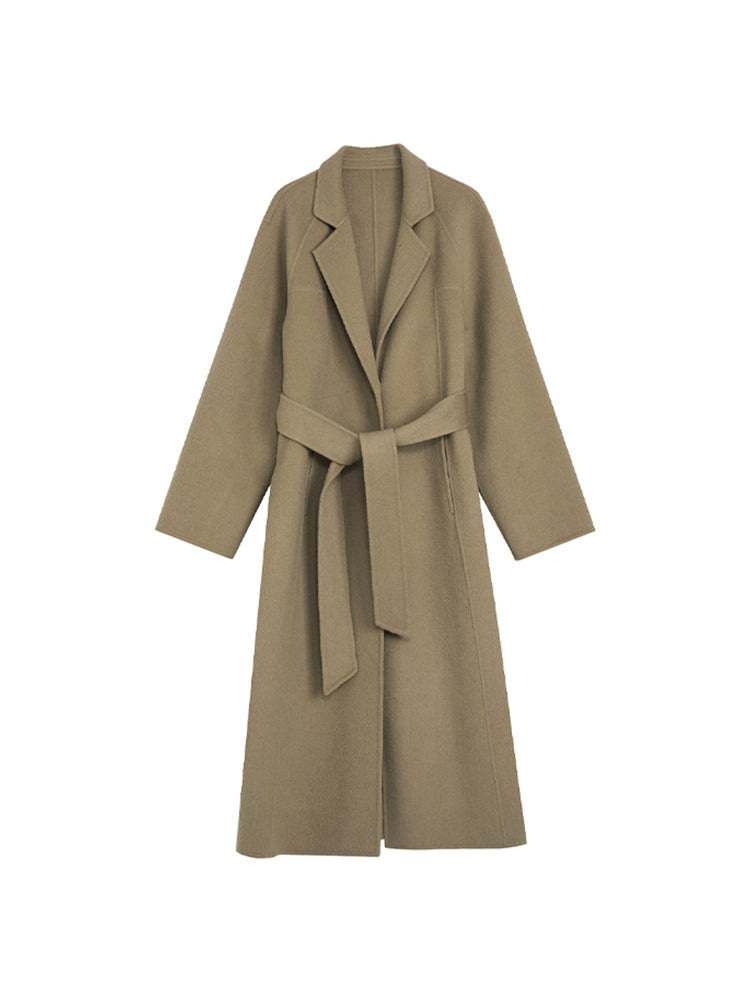 Pure Wool Flip Collar Coat