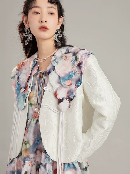 Chinese Jacquard Buckle Short Jacket