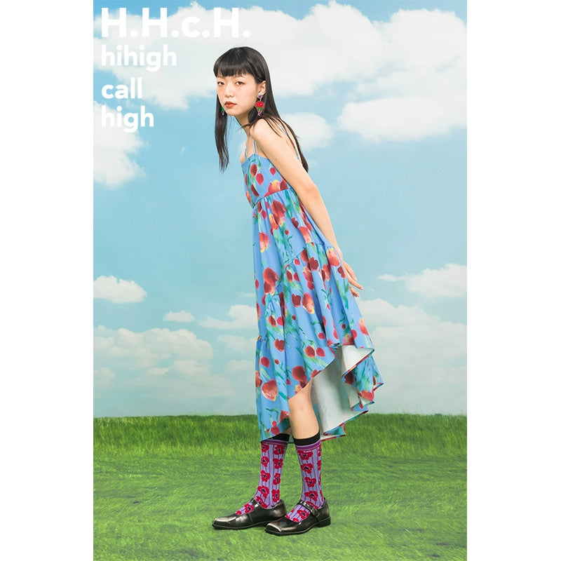 Японская девушка: абстрактное летнее платье тюльпана