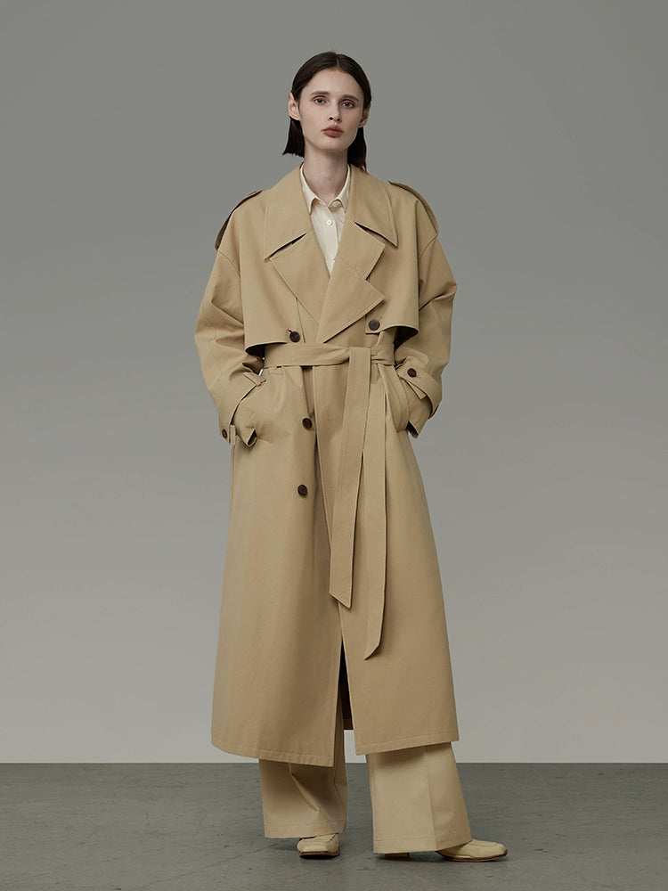 Khaki High-End Trench Coat